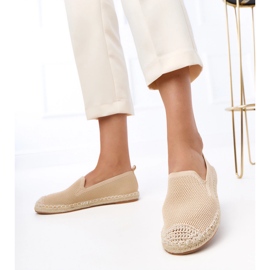 Beige Espadrilles på Luna -plattformen