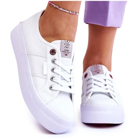 Kvinnors sneakers på Cross Jeans LL2R4040 Platform White vit