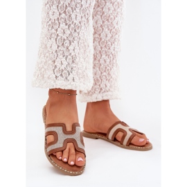 Boto Vereya Flat -Heeled Women's Flat Flip Flops brun