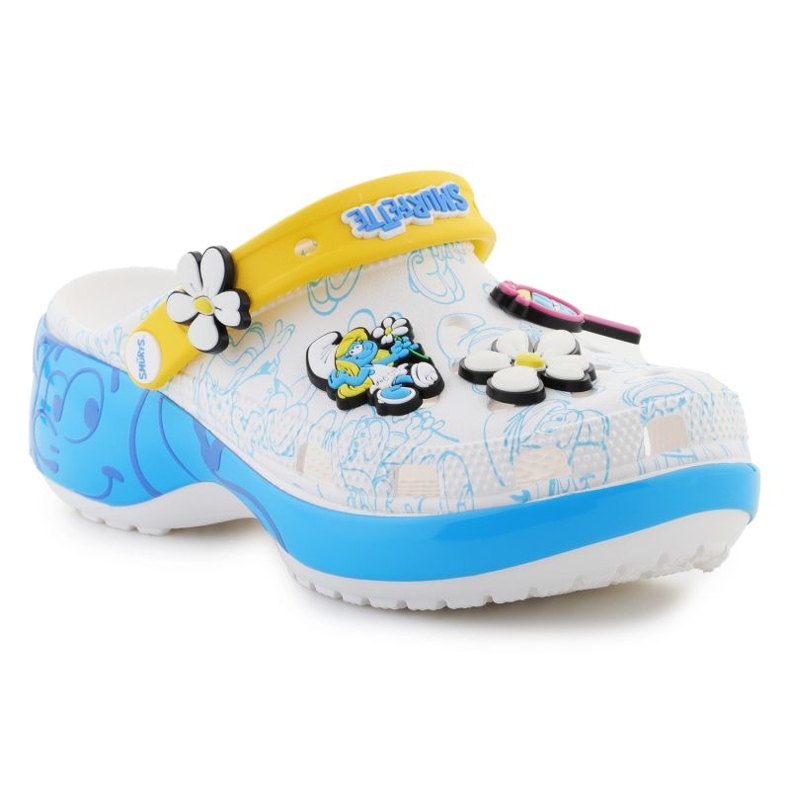 Women's Crocs Smurfs Platform Clog 210822-90H vit
