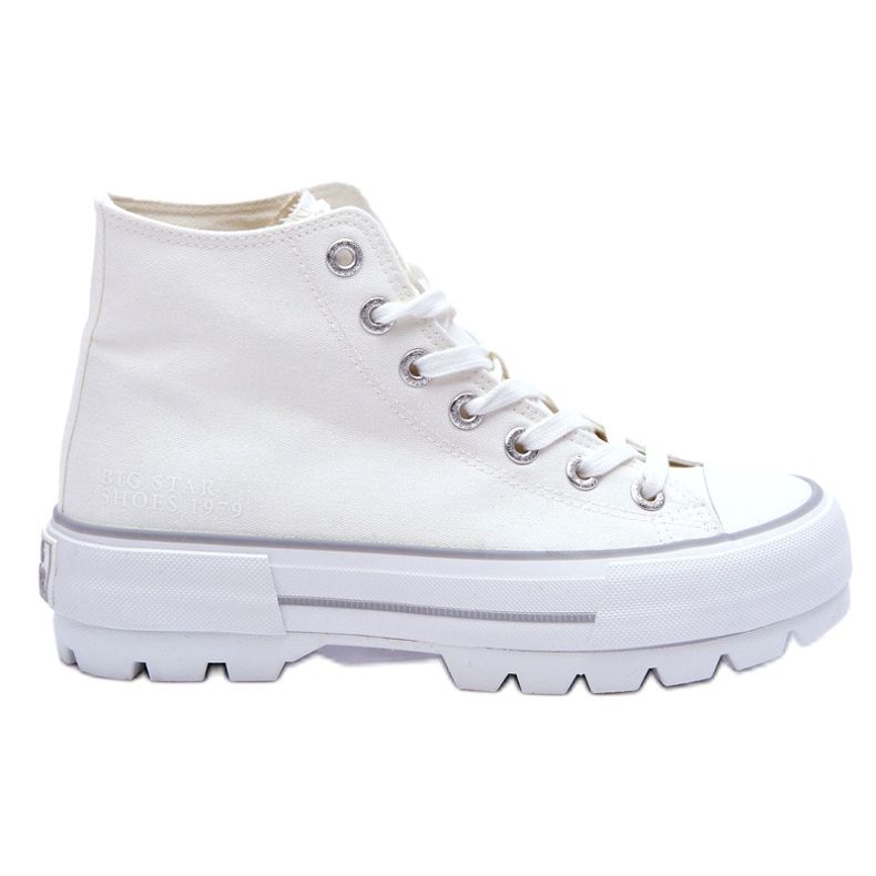 Kvinnors sneakers på Big Star LL274156 White Platform vit