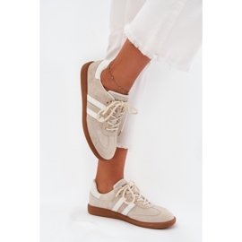 Boto Låg läder kvinnors sneakers beige ismina