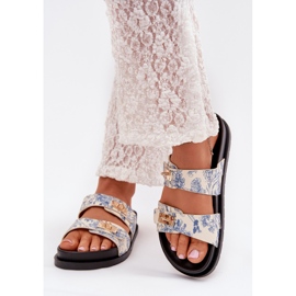 Boto Patrouched Women's Flip Flops on Platform Blue Sorina blå