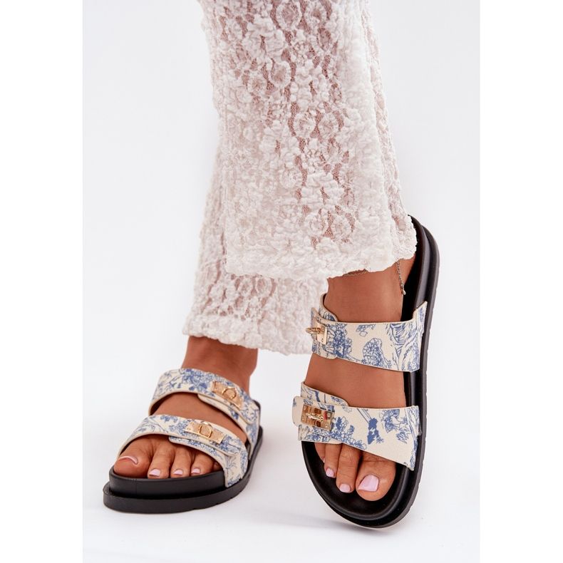 Boto Patrouched Women's Flip Flops on Platform Blue Sorina blå