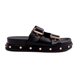 Kvinnors flip flops på plattformen Big Star NN274082 Black svart