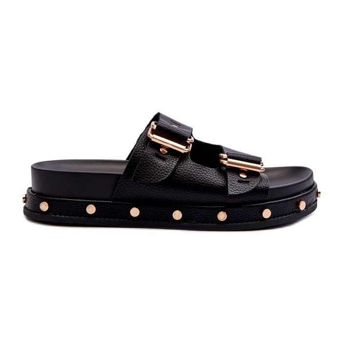 Kvinnors flip flops på plattformen Big Star NN274082 Black svart