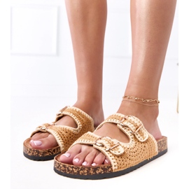 Bruna virkade klaffar på Lavreta Cork Sole