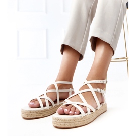 Beige Espadrile Sandals på Verata -plattformen