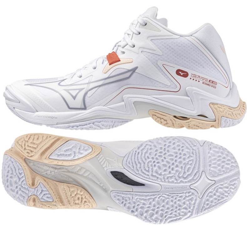 Mizuno Wave Lightning Z8 Mid V1GC240525 volleybollskor vit