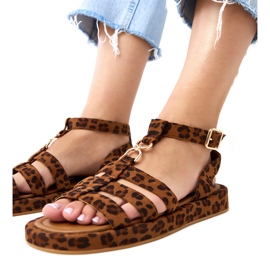 Panther Sandals of Roman Women Fäst på fotleden Nargiz mångfärgad