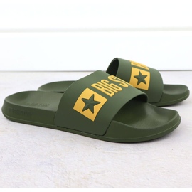 Mäns flip -flops poolstränder Green Big Star SS174360 grön