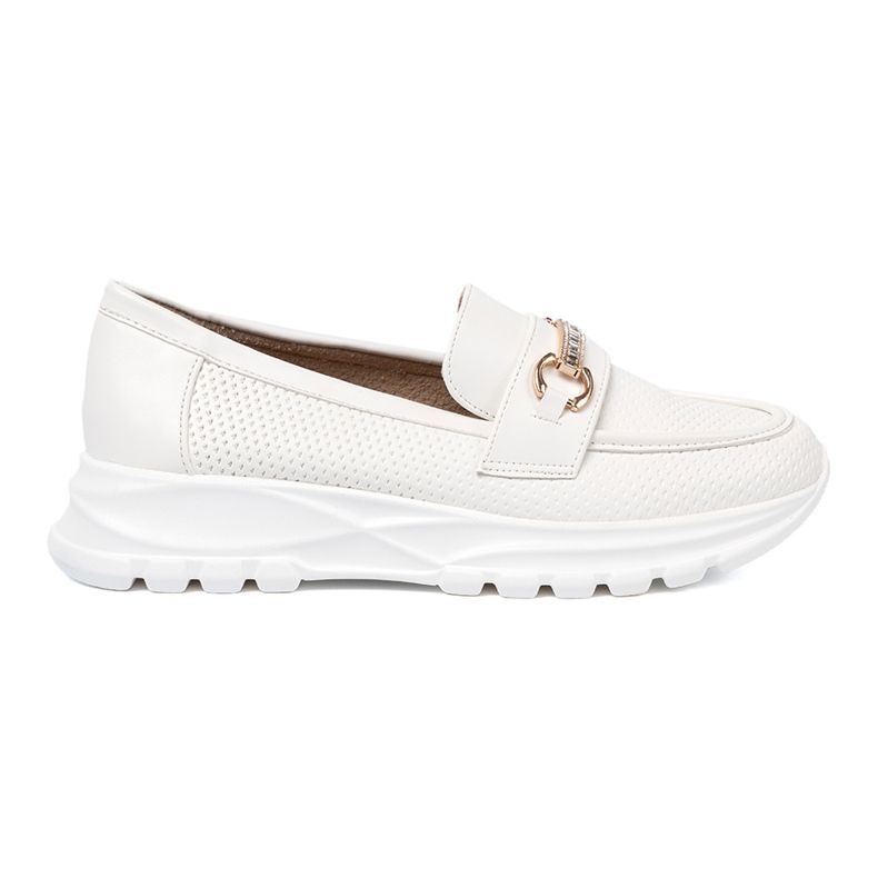 Shelvt Vita loafers med ett dekorativt gyllene element.