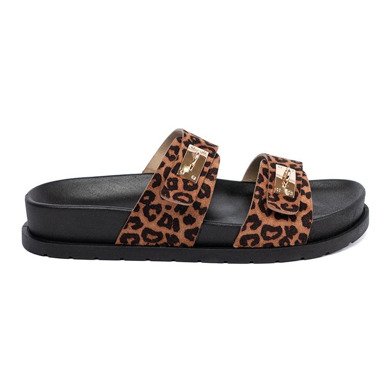 Shelvt Kvinnliga leopardtofflor