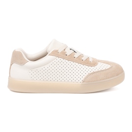 Sergio Leone Kvinnors sneakers Openwork Light Beige