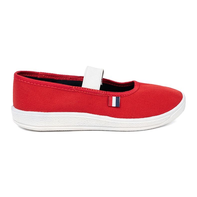 Shelvt Lätt röda skor med en flexibel rem