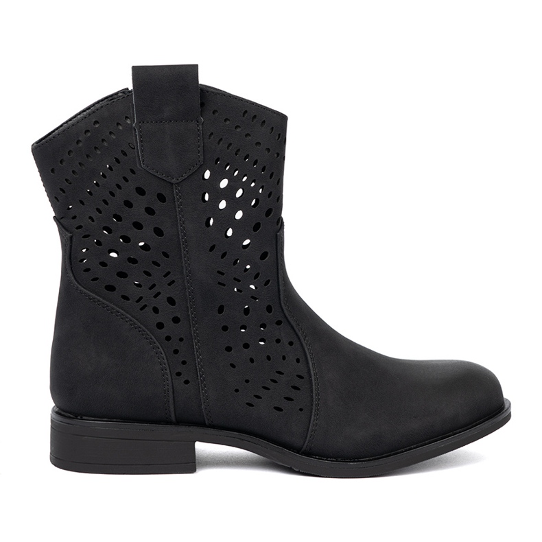 Seastar OpenWork Black Boots svart