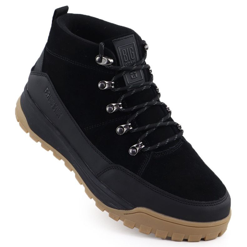 Herrläder vandringsstövlar, inte isolerade Black Big Star SS174265