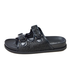 Svart virkningsflikar med justerbara klirisband