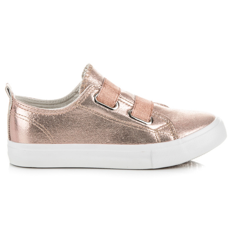L&H Glänsande sneakers rosa