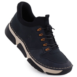 Kvinnors skor sneakers bekväma marinen Rieker 45963-14