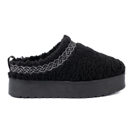 Shelvt Skor a'la snöstövlar i svart med dekorativt broderi