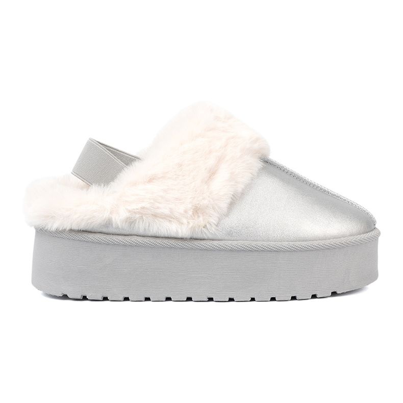 Shelvt Silver snöstövlar med päls och plattform silver-