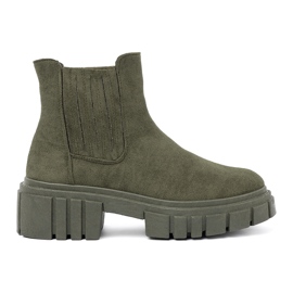 Shelvt Gröna stövlar med flexibla insatser