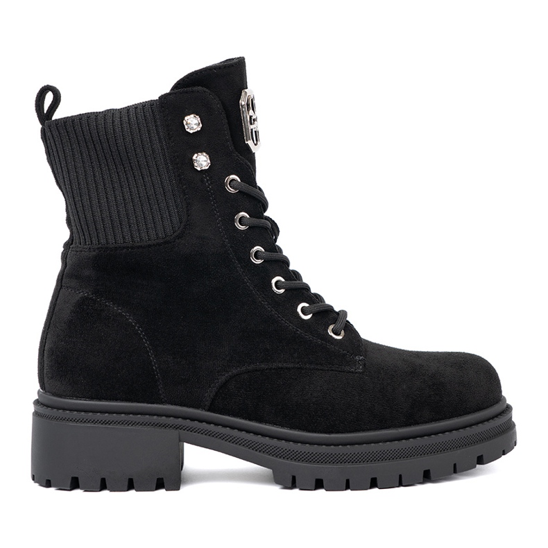 Shelvt Eleganta svarta arbetare med glänsande kristaller