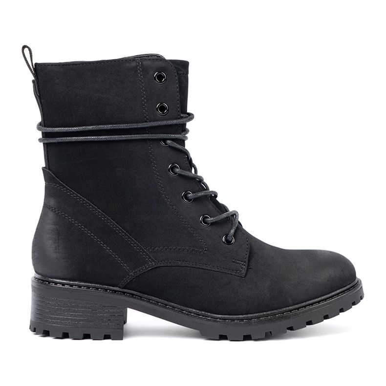 Shelvt Fashionabla svarta arbetare med dekorativ snörning