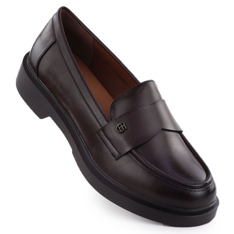Skor kvinnors loafers herrar bruna potocki je19332