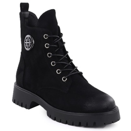 Isolerade stövlar av Suede Women's Black Potocki Z25-SZ12672 svart