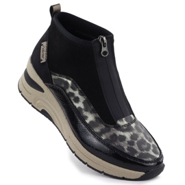 Kvinnestövlar på kilar Black Rieker N9362-00