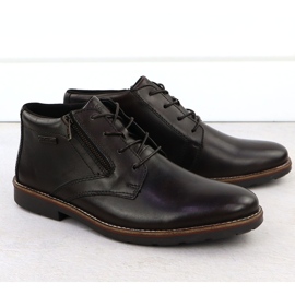 Lädervattentäta mäns inte isolerade brun rieker 15324-25