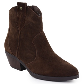 Kvinnors läderstövlar Brown Cowboy Boots Big Star SS274463 brun