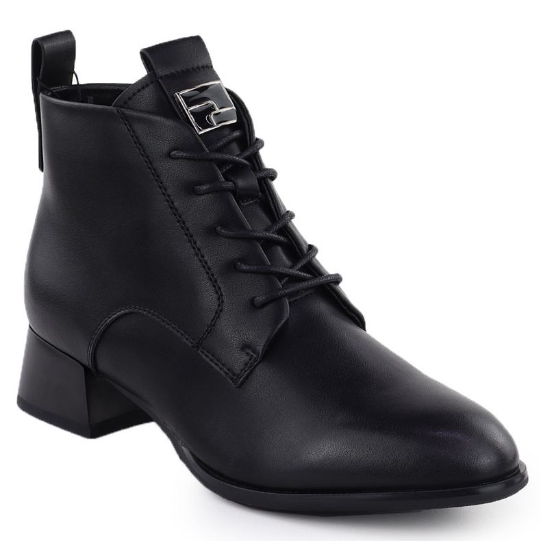 Svart Vinceza 66805 Läderhöga klackar