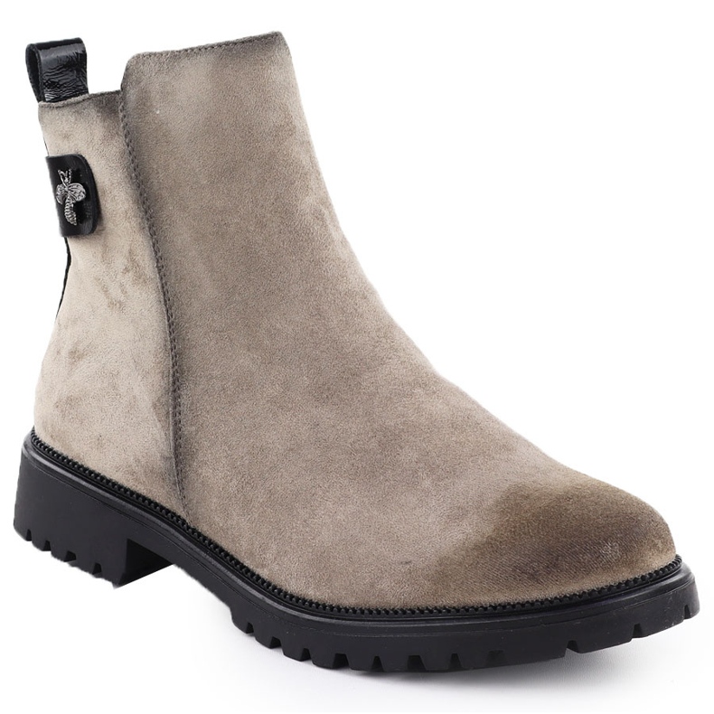 Kvinnors mocka stövlar Khaki Potocki 19314 grön