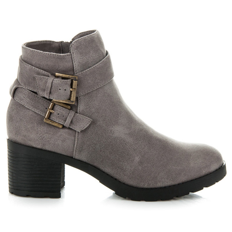 Kylie Gråa stövlar med spänne