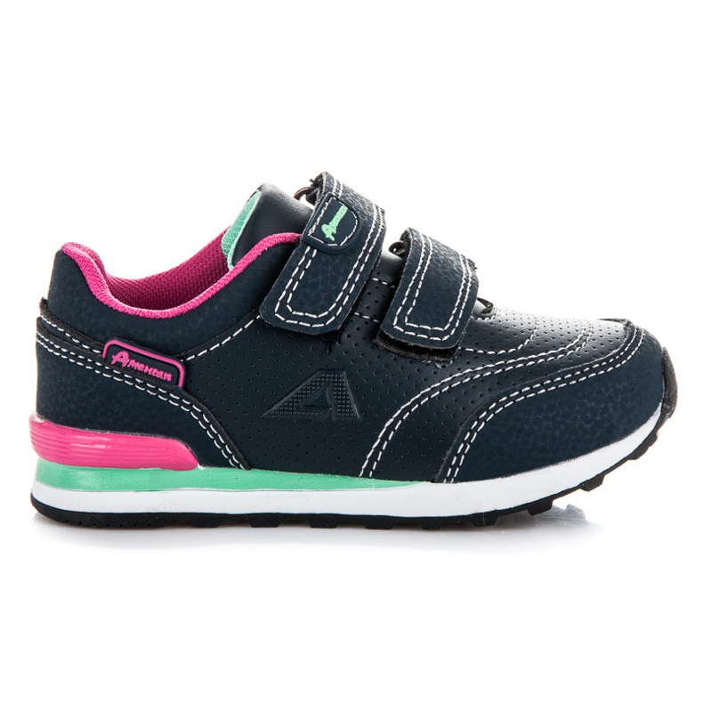 American Club Sneakers. Kardborreband blå