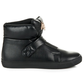 Höga sneakers med kardborre svart