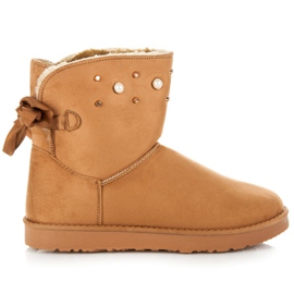 Kylie Mukluki med pärlor brun