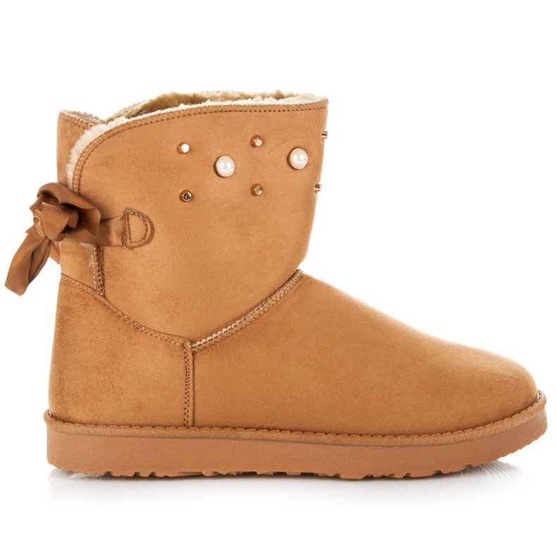 Kylie Mukluki med pärlor brun