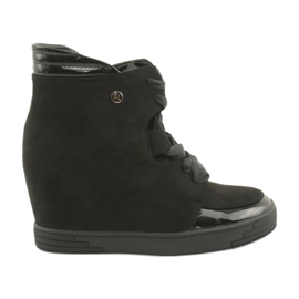 Sergio Leone Booties Sneakers Med Rosett Med Dragkedja svart