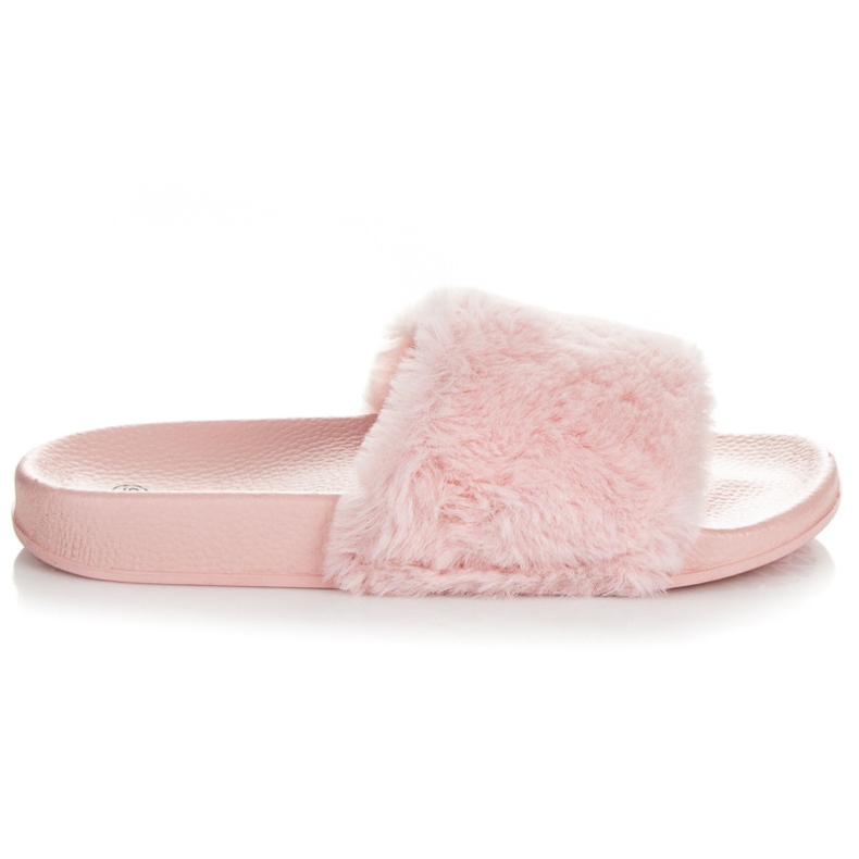 Tofflor Med Päls rosa