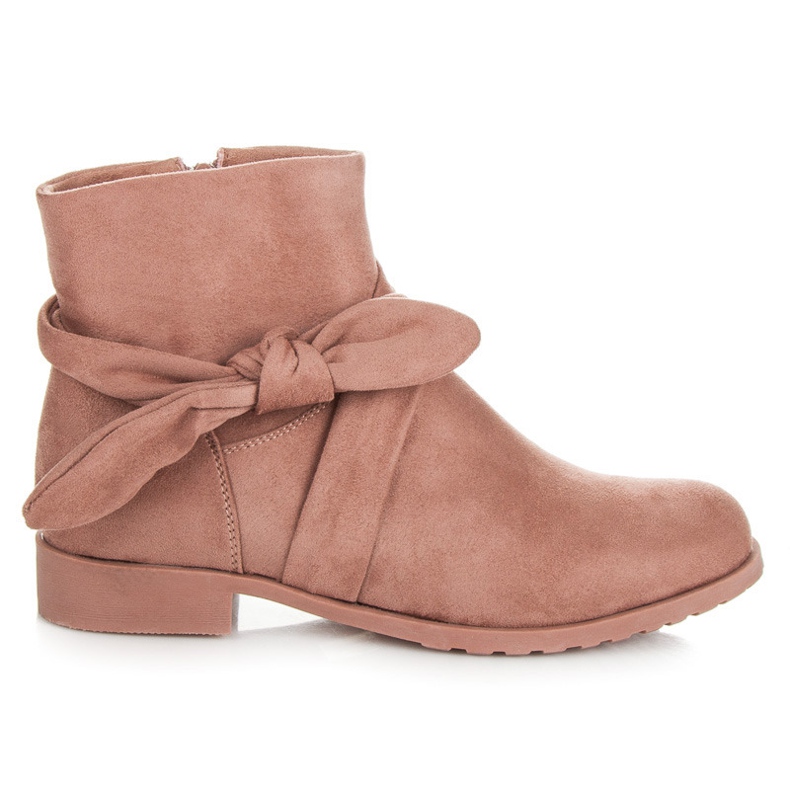 Ideal Shoes Mockaskor med dragkedja rosa