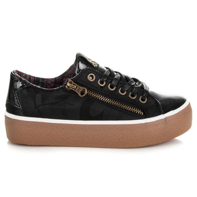Kylie Lackade sneakers svart
