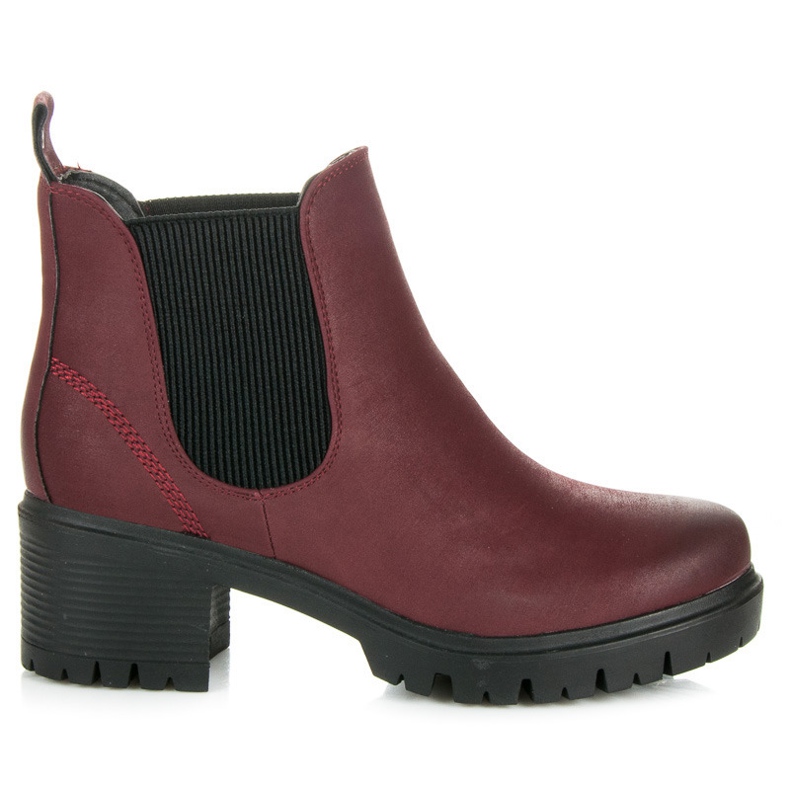Vices New Collection Burgundy Chelsea boots röd