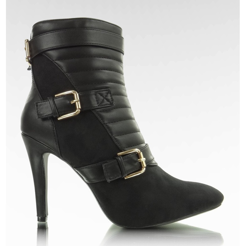 E349 Svarta quiltade stövlar