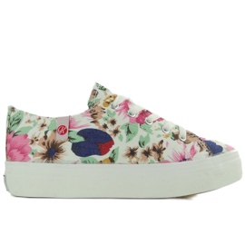 Sneakers tjock sula K145406 FLORES-BLANCO mångfärgad