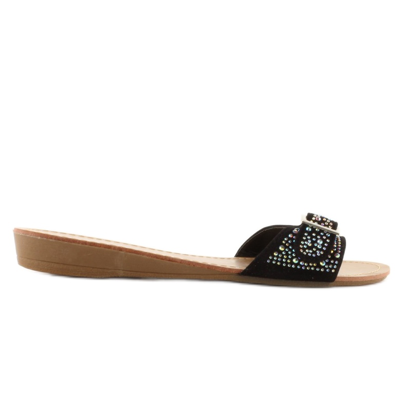 Tofflor med AA-16 svarta småsten