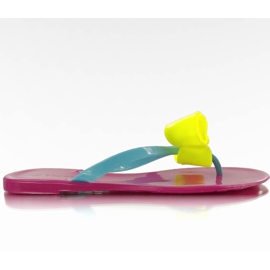 Flip-flops meliski IR-76 fuchsia rosa gul blå
